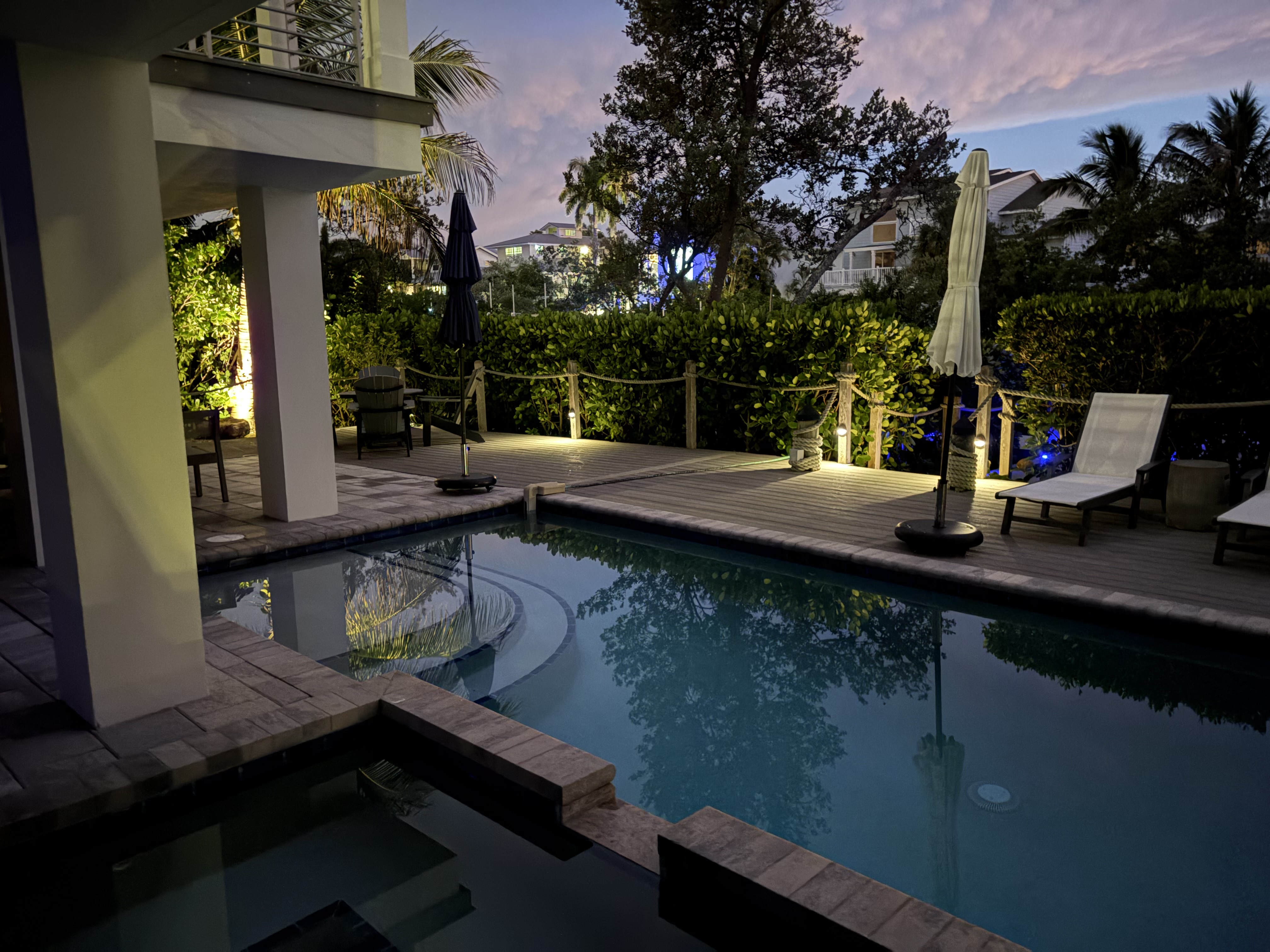 Pool Deck at Dusk